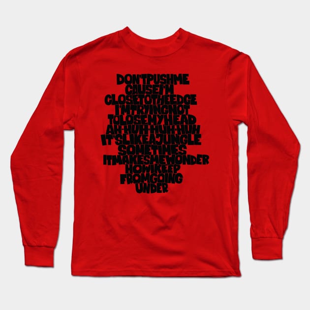 Unleash the Message: Grandmaster Flash Tribute Design with Wildstyle Block Letters Long Sleeve T-Shirt by Boogosh